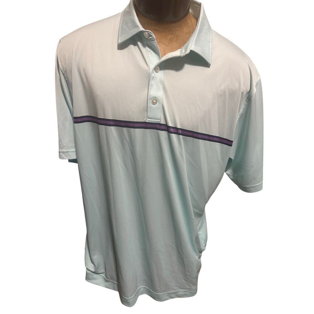 FootJoy Mens XXL Striped Short Sleeve Polo